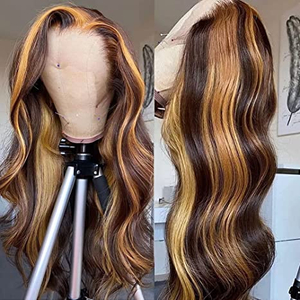 Olada corporal Peluca delantera delantero pelucas de cabello humano brasileño para mujeres negras