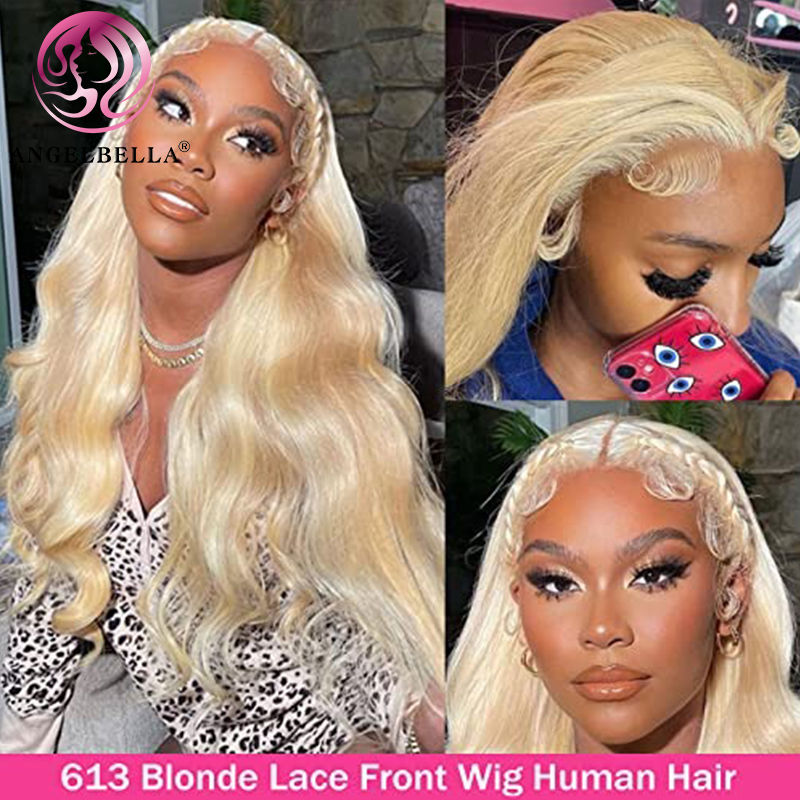Angelbella Queen Doner Cabello virgen 613 13x4 Camino de cabello humano HD pelucas de encaje frontal