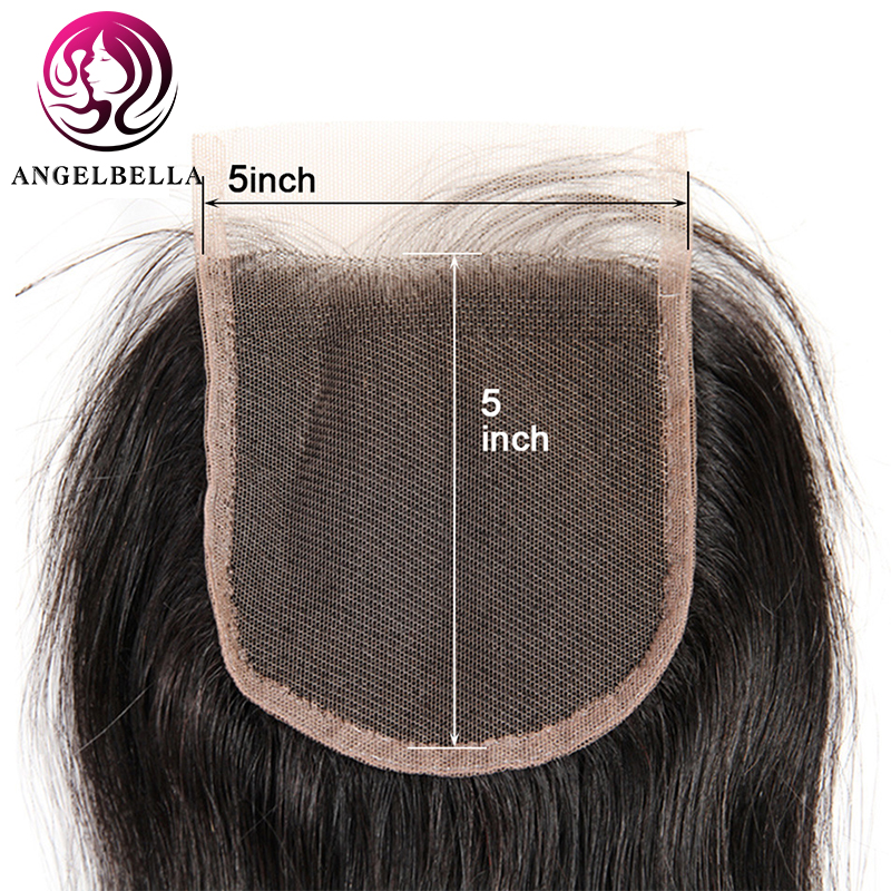 Cabello liso 5x5 cierre de encaje cabello humano transparente cierre de encaje suizo 