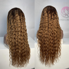 Olada de agua Pelucas delanteras Cabello humano Honey Honey Blonde 4/27# peluca