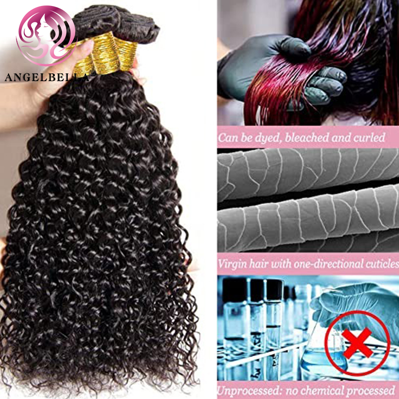 Angelbella Queen Doner Virgin Hair 10a 24 pulgadas 1b# ola profunda en bruto vietnamita Bundles 