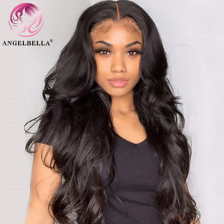 Angelbella DD Diamante Cabello Oavo Body Lace Front Human Hair Wigs Brasileño Remy 13x4 HD LAZA CONDERIORES