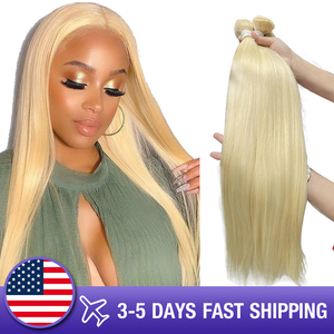 613 Bundles de trama del cabello humano paquetes de cabello rubio peruano
