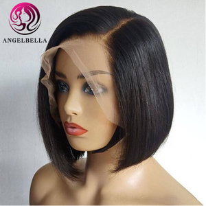 pelucas bob al por mayor con bang barato de cabello humano pelucas de cabello brasileño