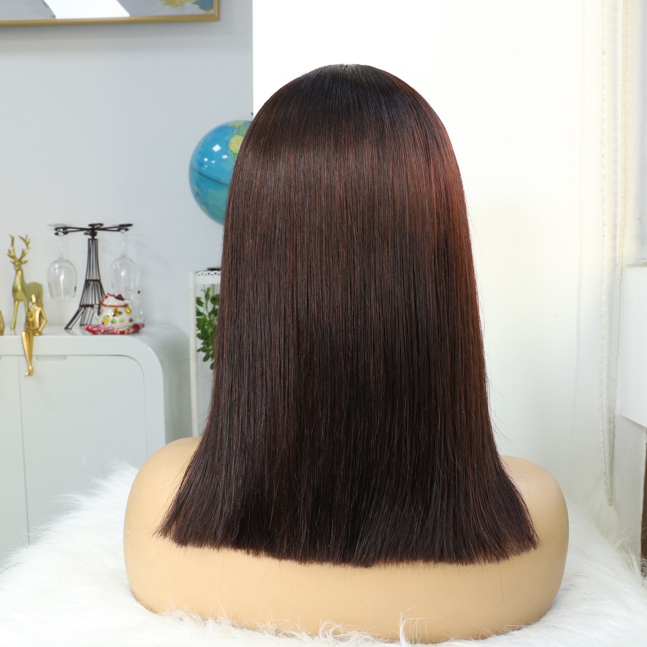 Cabello humano brasileño peluca bob sin glúteos para mujeres negras peluca natural barata