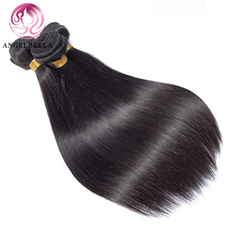 Angelbella Queen Doner Virgin Hair Caw Raw Indian Hair negro liso de 24 pulgadas Mejores extensiones Bundillo de cabello liso 
