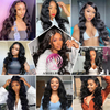 Angelbella Queen Doner Virgin Hair 13x4 Black Body Wave Brazilian HD Lace Front Wigs