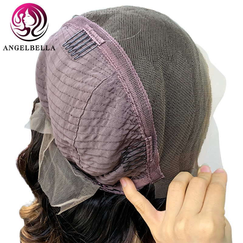 Cabello humano brasileño Cernera delantera 13*4 Oveja suelta Ombre rubia Camino de encaje para mujeres negras 