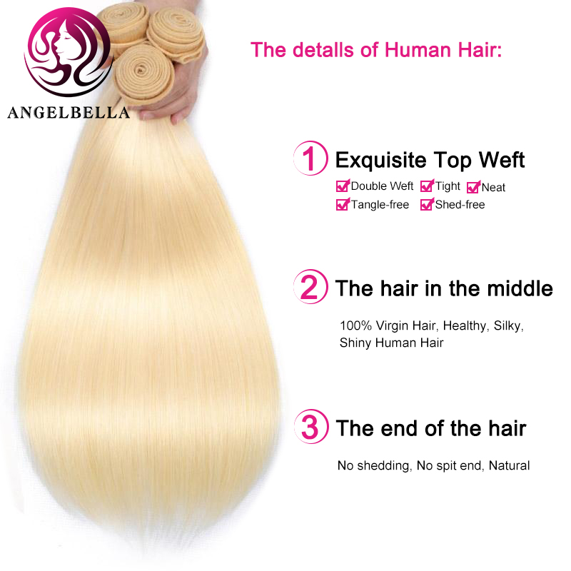 613# rubio remy cabello tejido de cabello liso para el cabello humano paquete de trama ofertas al por mayor 