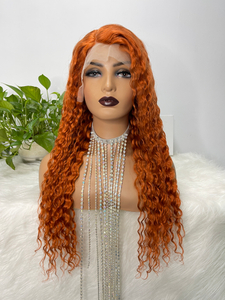 Angelbella T-Part Lace Blancos delanteros, Oveja de color naranja Ginger Deepa Brasil Peluces de cabello humano