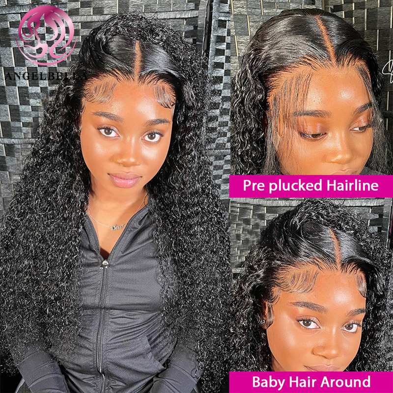 Angelbella DD Diamond Hair 13x4 Jerry Curl Real Human Hair Wigless HD Lace Front Wigs