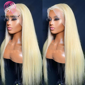 Angelbella Queen Doner Virgin Hair 613 13x4 150% Densidad Cabello humano recto HD Pelera frontal 
