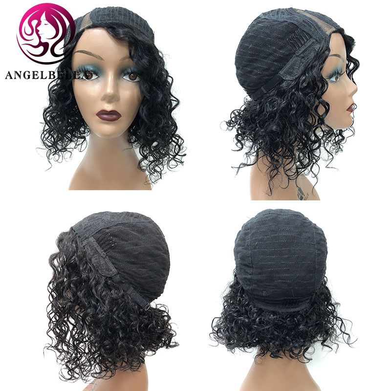 Peluca de onda profunda remy cabello parte encaje peluca prepotado cabello humano encaje parte wiigs