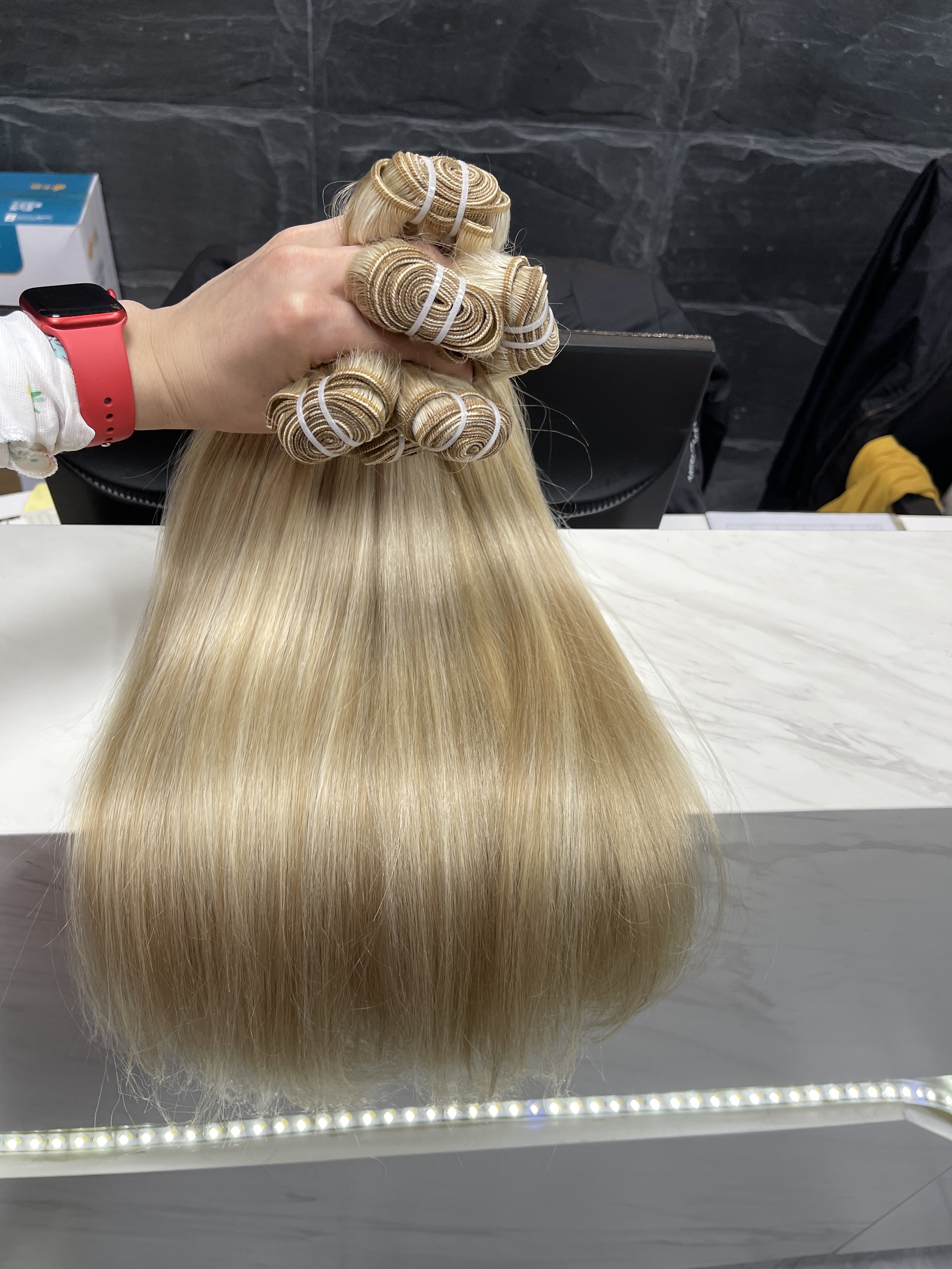 Angelbella 2022 #16/60 Beige Blonde/Blonde Nano Tip Bundles Human Hair Color personalizado