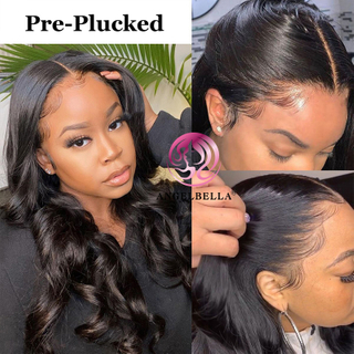 Angelbella DD Diamond Hair 13x4 HD Body Wave Lace Wigs Frontal Wigs Cheor más natural para cabello humano