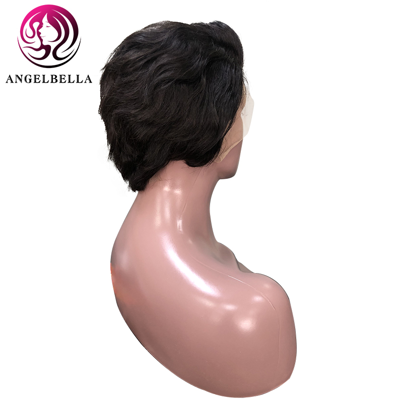 Peluca delantera de encaje corto ondulado natural pelucas de cabello humano de alta calidad en línea 