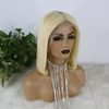 613 pelucas bob de encaje frontal rubio rubio cabello virgen de 10 pulgadas brasileño