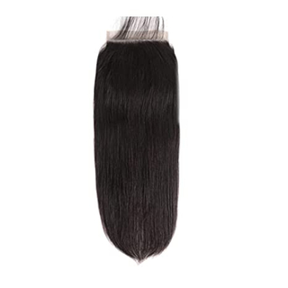 2022 6x6 Cierre de encaje cabello humano encaje transparente parte seda recta con cabello bebé