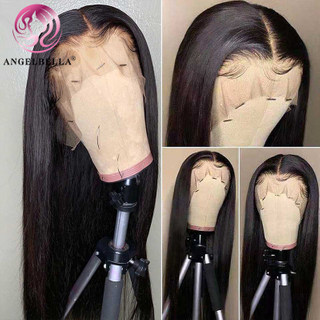 Angelbella Glory Virgin Hair 13x4 28 pulgadas Vendedor al por mayor Vendor HD Pelucas frontales de encaje transparente